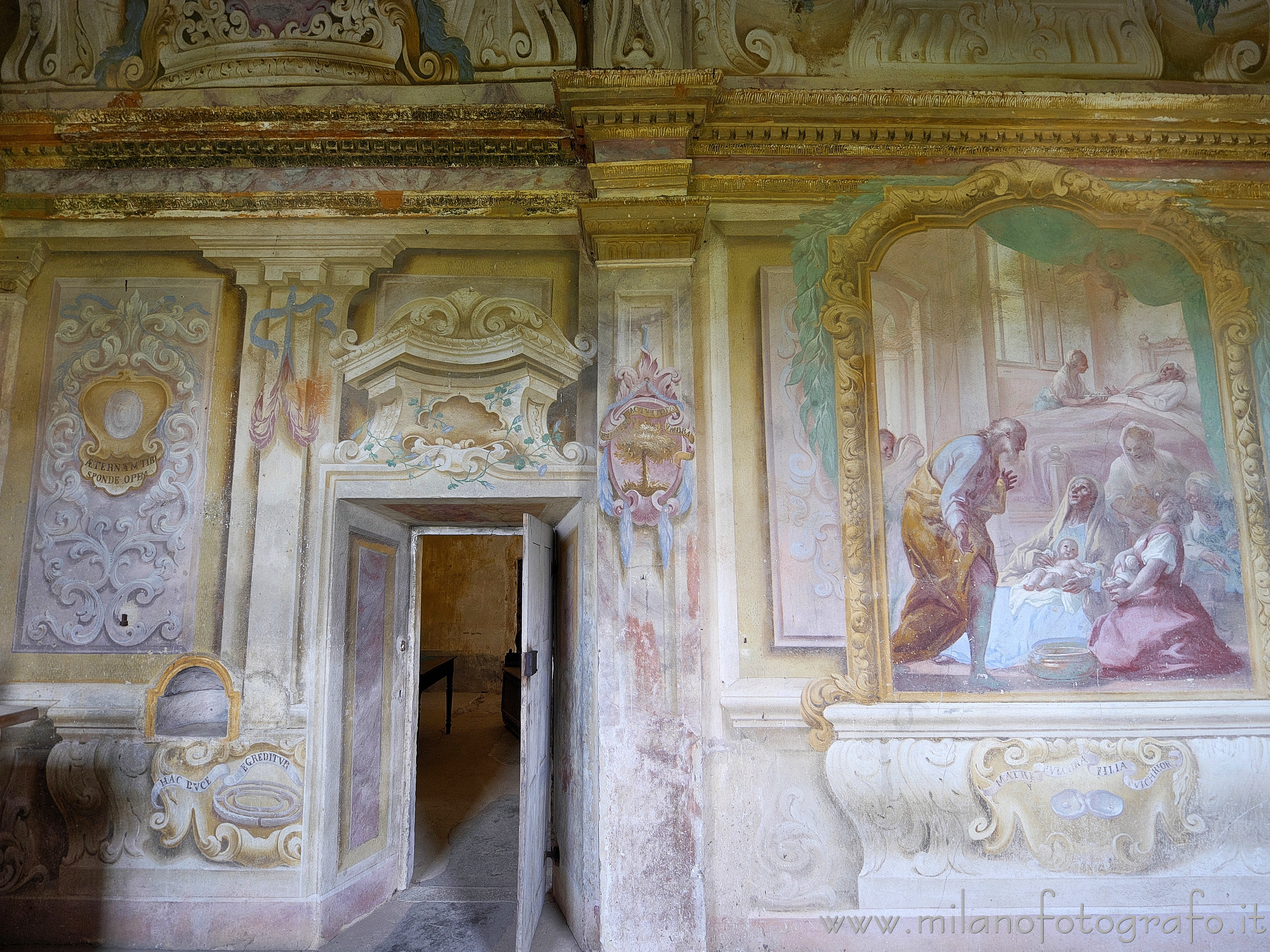 Masserano (Biella, Italy) - Right wall of the Salus Infirmorum Chapel in the Church of St. Theonestus